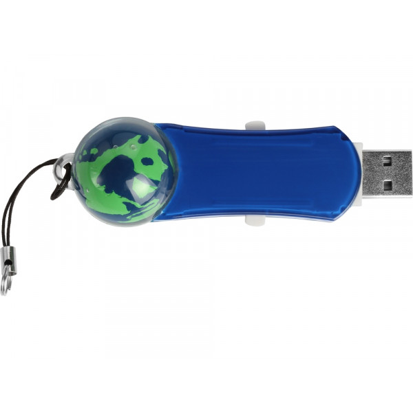 Флеш-карта USB 2.0 на 4 Gb с плавающей мини-фигурой земного шара