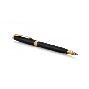 Ручка шариковая Parker модель PK SON MBLK GT BP M.BLK GB, черный/золотистый