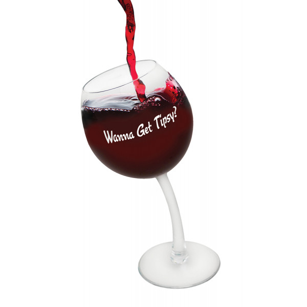 Комплект бокалов tipsy wine glass pair 355 мл