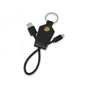 Кабель-брелок USB-MicroUSB «Pelle», черный