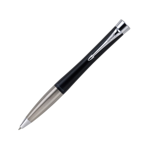 Ручка шариковая Parker модель Urban Muted Black CT в футляре, черный/серебристый