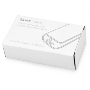 Портативное зарядное устройство (power bank) Basis, 2000 mAh, оранжевый