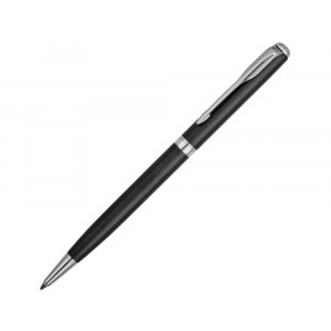 Ручка шариковая тонкая Parker модель Sonnet Matte Black СT в футляре