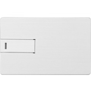 Флеш-карта USB 2.0 16 Gb в виде металлической карты Card Metal, серебристый