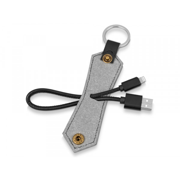 Кабель-брелок USB-Lightning «Pelle», черный