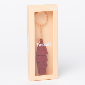 Брелок для ключей tassels, красно-коричневый