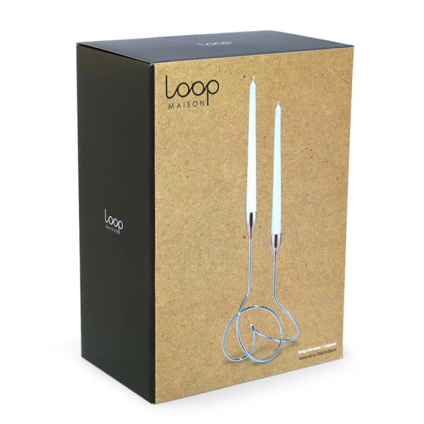 Подсвечник loop хром