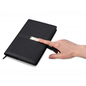 Блокнот А5 &quot;USB Journal&quot;, черный. Lettertone