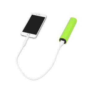 Портативное зарядное устройство &quot;Мьюзик&quot;, 5200 mAh, зеленое яблоко
