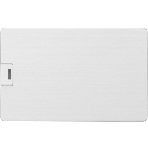 Флеш-карта USB 2.0 16 Gb в виде металлической карты Card Metal, серебристый