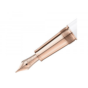 Ручка перьевая Meisterstück White Solitaire Red Gold Classique. Montblanc