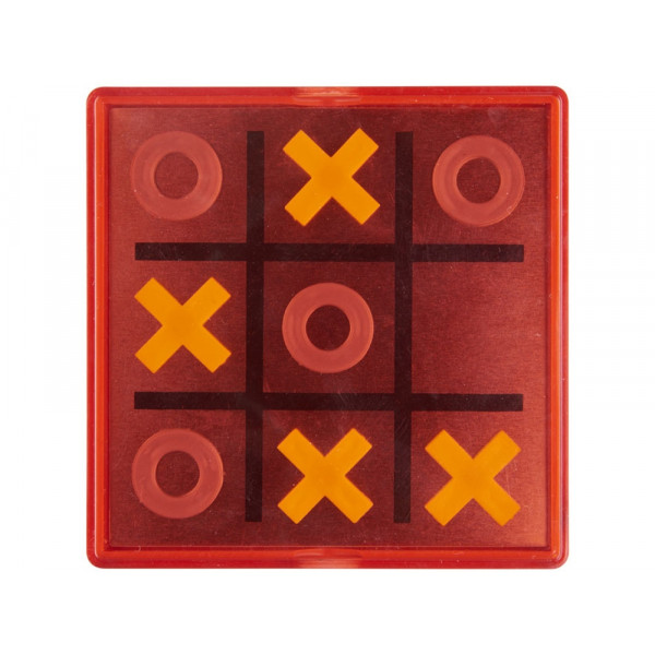 Магнитная игра Winnit tic tac toe, красный прозрачный