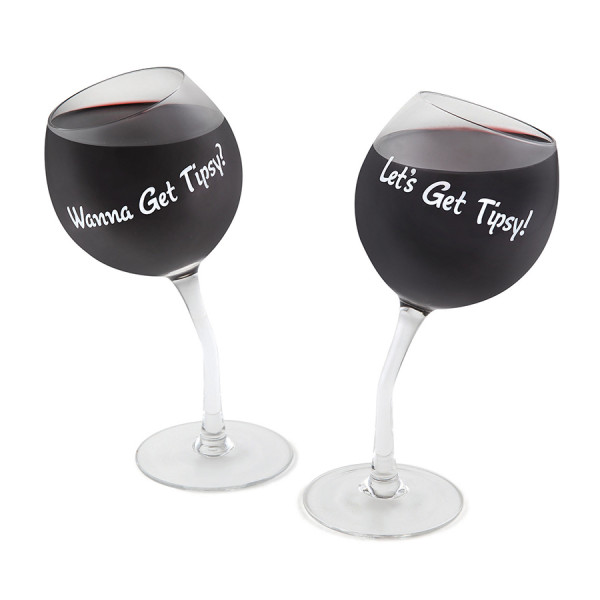 Комплект бокалов tipsy wine glass pair 355 мл