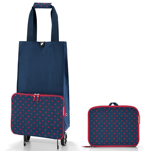 Сумка на колесиках foldabletrolley mixed dots red