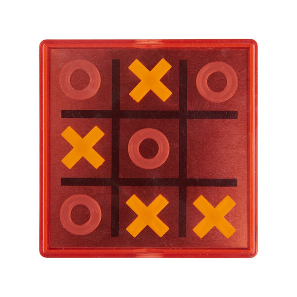 Магнитная игра Winnit tic tac toe, красный прозрачный