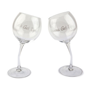 Комплект бокалов tipsy wine glass pair 355 мл