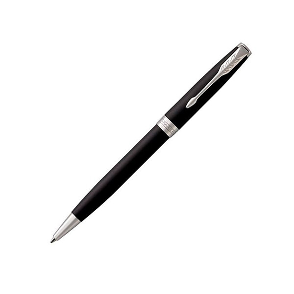 Шариковая ручка Parker (Паркер) Sonnet Core Matte Black Lacquer CT, черный/серебристый