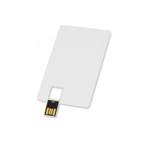 Флеш-карта USB 2.0 16 Gb в виде пластиковой карты Card, белый