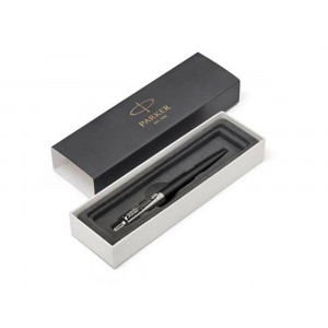 Шариковая ручка Parker Jotter Premium, Bond Street Black Grid CT, черный/серебристый