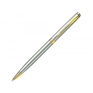 Ручка шариковая Parker модель Sonnet Stainless Steel GT, серебристый/золотистый