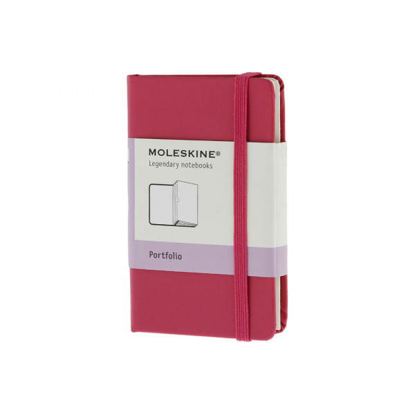 Папка Moleskine Portfolio (с кармашками), ХSmall (6,5x10,5см), розовый