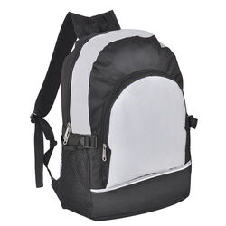 Рюкзак. серый с чёрным, 30х42х13, Полиэстер 600D+1680D, шелкография