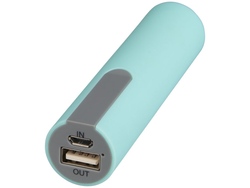 Зарядное устройство с резиновым покрытием 2200 мА/ч, зеленый