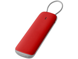 Портативное зарядное устройство "Флэт", 3000 mAh, красный