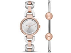 Подарочный набор: часы наручные женские, браслет. DKNY