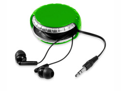 Наушники "Windi" с чехлом для провода, зеленый