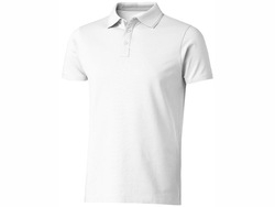 Рубашка поло "Hacker" мужская, белый/серый