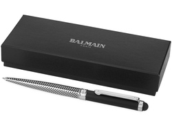 Ручка-стилус шариковая "Empire", серебристый/черный, черные чернила