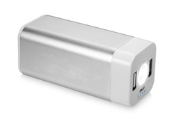 Портативное зарядное устройство "Mega Volt", серебристый/белый