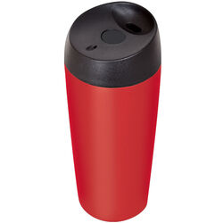 Термокружка дорожная "Гран-при"; 450 мл;  красный матовый; металл; лазерная гравировка