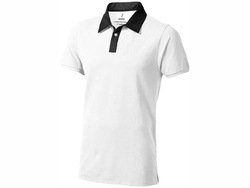 Рубашка поло "York" мужская, белый/антрацит