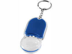 Брелок "Zoomy" с увеличительным стеклом и фонариком, ярко-синий