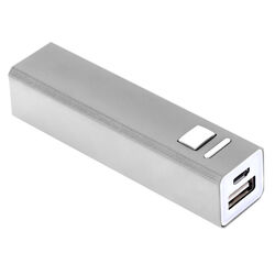 Универсальное зарядное устройство "Thazer" (2200mAh), серебристый, 9,4х2,2х2,2 см,металл