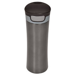 Термокружка дорожная  вакуумная"Формула"; 450 мл; серый,  пластик, металл; лазерная гравировка