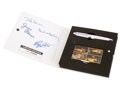 Набор The Beatles "WHITE ALBUM": визитница, ручка роллер, белый/разноцветный