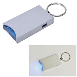 Брелок "And" с подсветкой; серебристый, 2,8х5,2х0,9 см, пластик