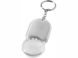 Брелок "Zoomy" с увеличительным стеклом и фонариком, серебристый