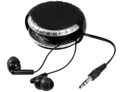 Наушники "Windi" с чехлом для провода, черный/серебристый