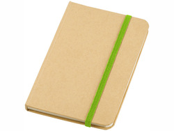 Блокнот А6 "Dictum", бежевый/лайм