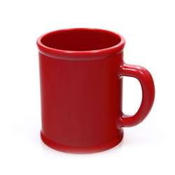 Кружка "Радуга"; красная, D=7,9см, H=9,6см, 300мл; пластик; тампопечать