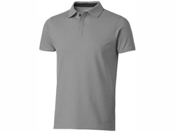 Рубашка поло "Hacker" мужская, серый/черный