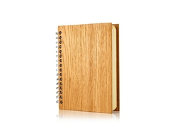 Блокнот А6 из Дуба на пружине. Booratino, св-коричневый