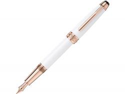 Ручка перьевая Meisterstück White Solitaire Red Gold Classique. Montblanc