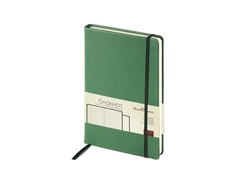 Блокнот А5 «Megapolis Velvet» на резинке, зеленый
