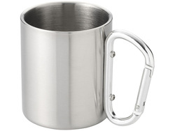 Термокружка с ручкой-карабином "Alps" 200мл, серебористый