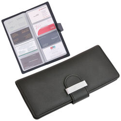 Визитница "Classic", черная, 11,5х25,5х1,4см,искусственная кожа